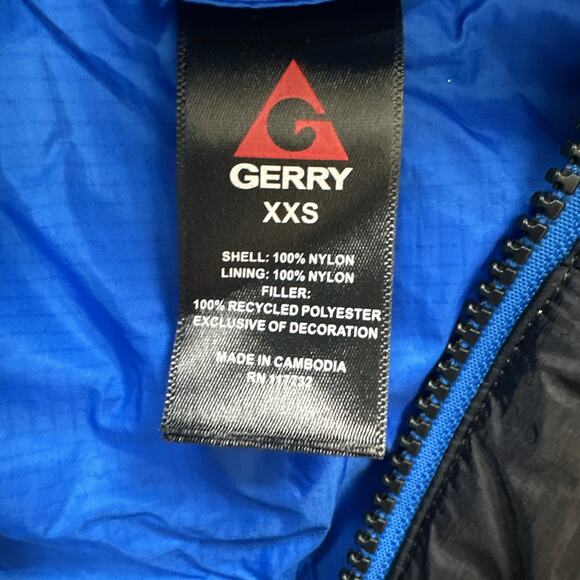 Gerry Outdoors Torque Puffer Jacket Boys Size XX Small 3-4 Years Black Full Zip - Picture 6 of 12